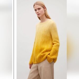 COS Ombré Mohair Jumper Wool Blend Size Large